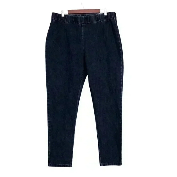 Soft Surroundings Pull On Jeans Size 1X High Rise Elastic Waist Stretch Comfort - Picture 1 of 13